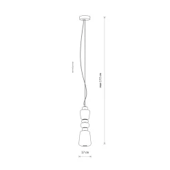 Lampade A Sospensione-Selezionato da Mazzolaluce Lampada a sospensione ,led in vetro inserti in ceramica design moderno