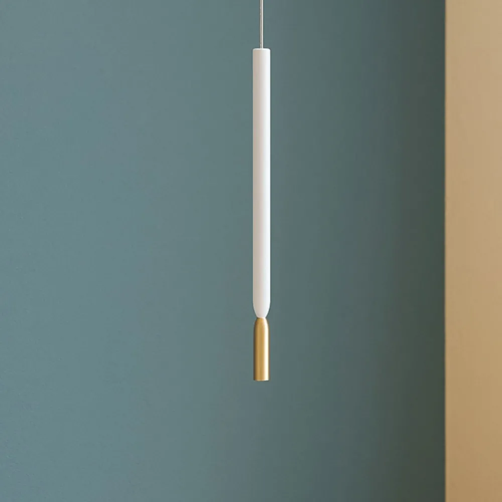 Lampade A Sospensione-Ondaluce Lampada a sospensione led isola cucina so tubic bianco e oro