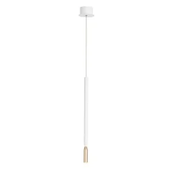 Lampade A Sospensione-Ondaluce Lampada a sospensione led isola cucina so tubic bianco e oro