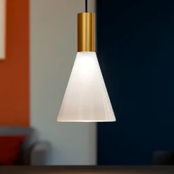 Lampade A Sospensione-Selezionato da Mazzolaluce Lampada a sospensione led 3000k vetro grigio fume