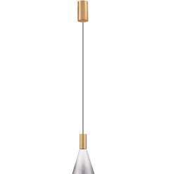 Lampade A Sospensione-Selezionato da Mazzolaluce Lampada a sospensione led 3000k vetro grigio fume