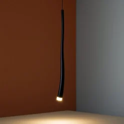 Lampade A Sospensione-Selezionato da Mazzolaluce Lampada a sospensione led nera design moderna fp