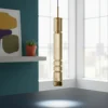 Lampade A Sospensione-Selezionato da Mazzolaluce Lampada a sospensione led oro vetro ambra per camera da letto