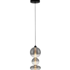 Lampade A Sospensione-Selezionato da Mazzolaluce Lampada a sospensione led sfere di vetro fume trasparente
