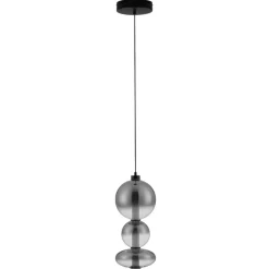 Lampade A Sospensione-Selezionato da Mazzolaluce Lampada a sospensione led sfere di vetro fume trasparente