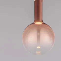 Lampade A Sospensione-Selezionato da Mazzolaluce Lampada a sospensione led sfera vetro tonalità rosa
