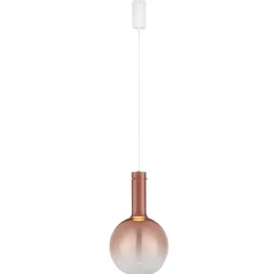 Lampade A Sospensione-Selezionato da Mazzolaluce Lampada a sospensione led sfera vetro tonalità rosa