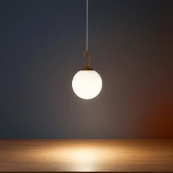 Lampade A Sospensione-Selezionato da Mazzolaluce Lampada a sospensione led sfera vetro per camera da letto