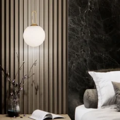 Lampade A Sospensione-Selezionato da Mazzolaluce Lampada a sospensione led sfera vetro per camera da letto
