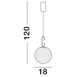 Lampade A Sospensione-Selezionato da Mazzolaluce Lampada a sospensione led sfera vetro per camera da letto