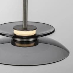 Lampade A Sospensione-Selezionato da Mazzolaluce Lampada a sospensione led 10w dimmerabile piatto vetro fume per isola cucina