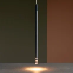 Lampade A Sospensione-Selezionato da Mazzolaluce Lampada a sospensione led 7w 3000k cilindro antracite per isola penisola