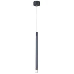Lampade A Sospensione-Selezionato da Mazzolaluce Lampada a sospensione led 7w 3000k cilindro antracite per isola penisola