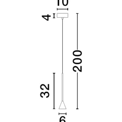Lampade A Sospensione-Selezionato da Mazzolaluce Lampada a sospensione led 6w 3000k cono per isola