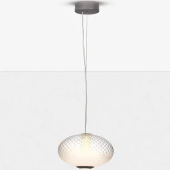 Lampade A Sospensione-Selezionato da Mazzolaluce Lampada a sospensione led 12w 3000k dimmerabile sfera di vetro trasparente opale bianco
