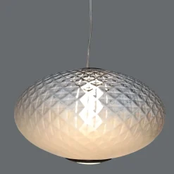 Lampade A Sospensione-Selezionato da Mazzolaluce Lampada a sospensione led 12w 3000k dimmerabile sfera di vetro trasparente opale bianco