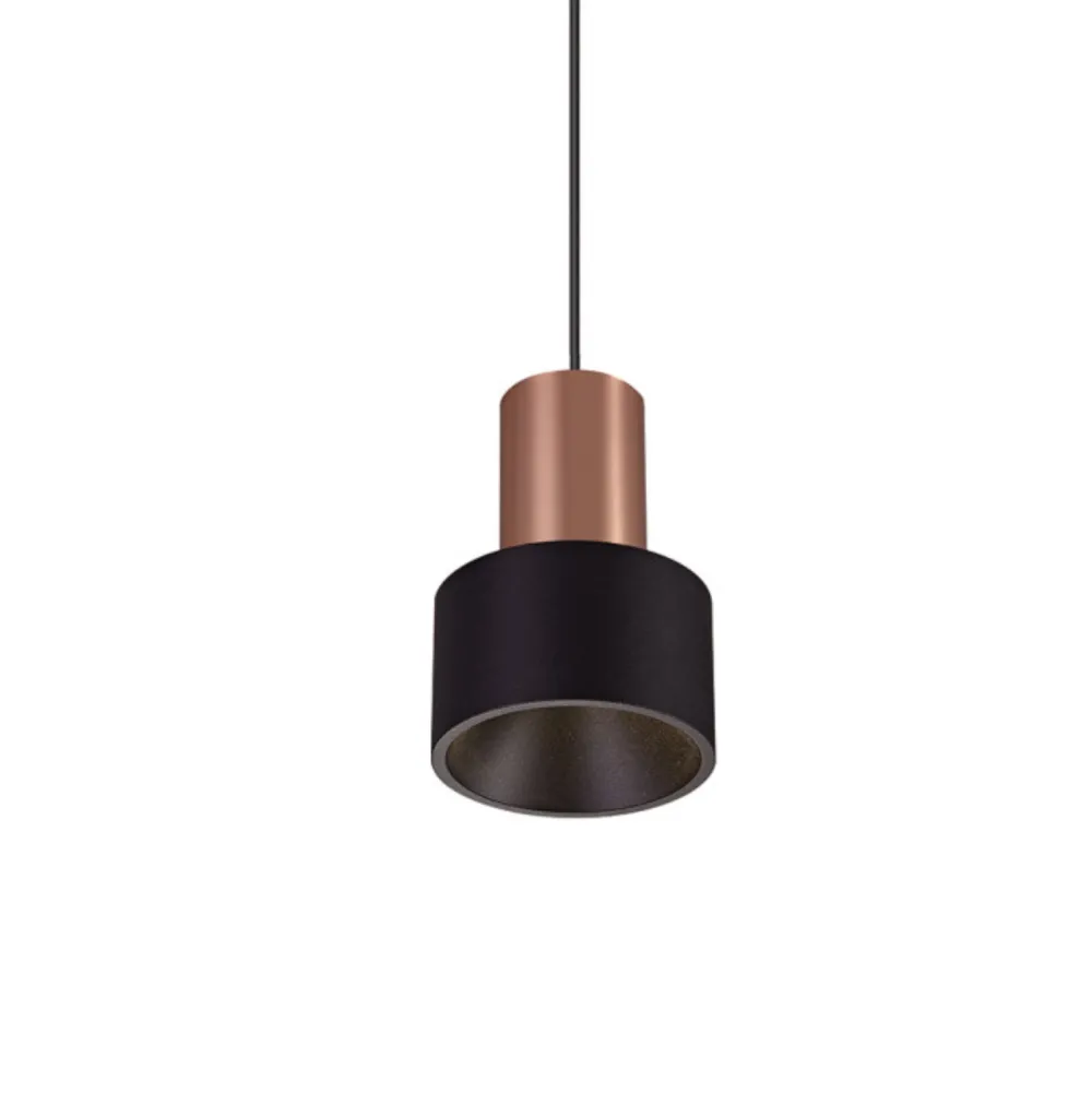 Lampade A Sospensione-Selezionato da Mazzolaluce Lampada a sospensione led 5w 3000k nero oro per isola penisola