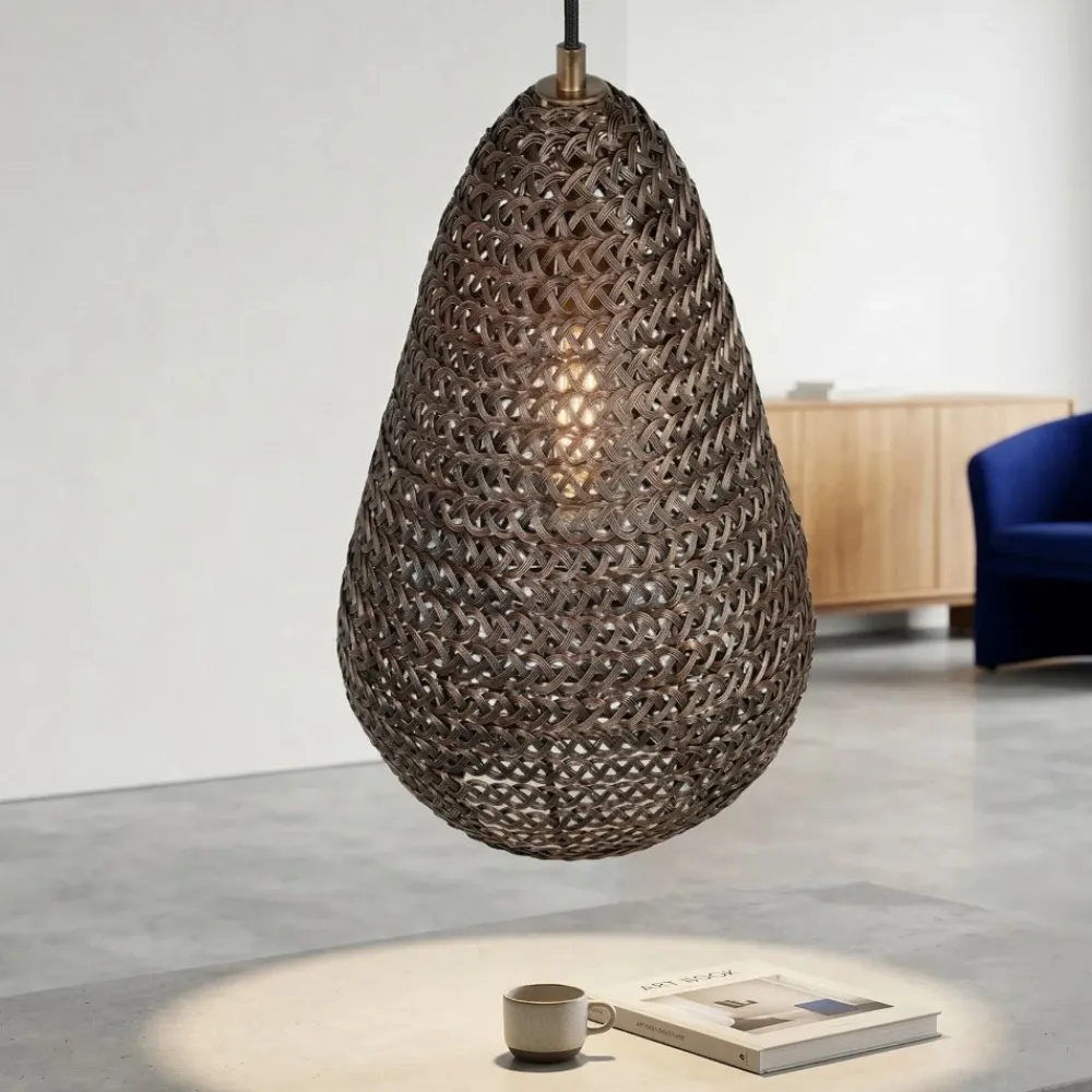 Lampade A Sospensione-Selezionato da Mazzolaluce Lampada a sospensione maglia di metallo ottone invecchiato