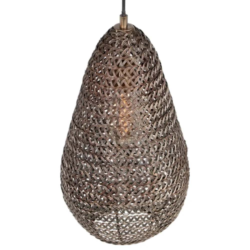 Lampade A Sospensione-Selezionato da Mazzolaluce Lampada a sospensione maglia di metallo ottone invecchiato