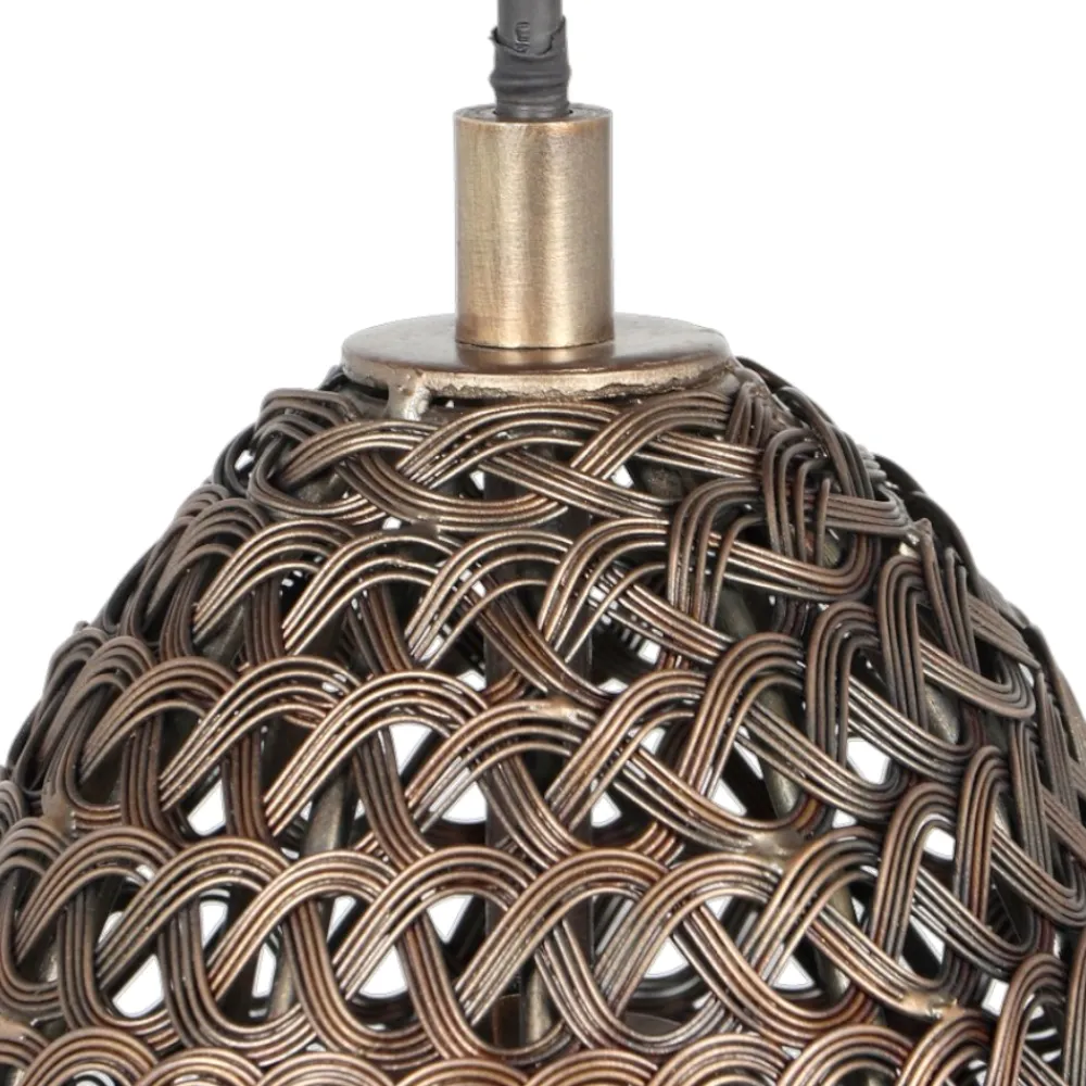 Lampade A Sospensione-Selezionato da Mazzolaluce Lampada a sospensione maglia di metallo ottone invecchiato