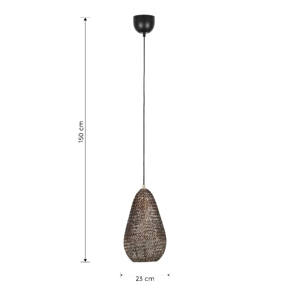 Lampade A Sospensione-Selezionato da Mazzolaluce Lampada a sospensione maglia di metallo ottone invecchiato