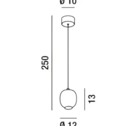 Lampade A Sospensione-Perenz Illuminazione Lampada a sospensione marrone led 9w 3000k perenz bullet