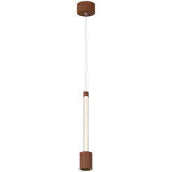 Lampade A Sospensione-Selezionato da Mazzolaluce Lampada a sospensione marrone cammello led 7w 3000k moderna