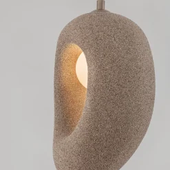 Lampade A Sospensione-Selezionato da Mazzolaluce Lampada a sospensione marrone design japandi wabi sabi