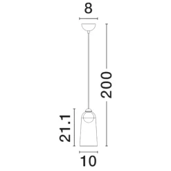 Lampade A Sospensione-Selezionato da Mazzolaluce Lampada a sospensione minimal led 3000k per comodino