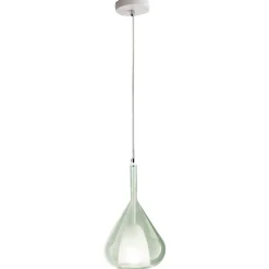Lampade A Sospensione-Fabas Luce Lampada a sospensione moderna di vetro verde lila