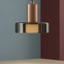 Lampade A Sospensione-Selezionato da Mazzolaluce Lampada a sospensione moderna oro rosa per comodini camera da letto