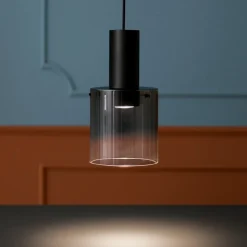 Lampade A Sospensione-Perenz Illuminazione Lampada a sospensione moderna vetro fume hugo perenz