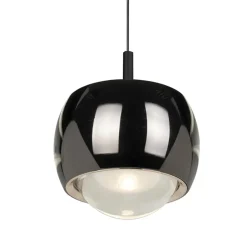 Lampade A Sospensione-Selezionato da Mazzolaluce Lampada a sospensione moderna led 12w 3000k cromo nero