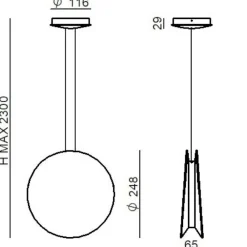 Lampade A Sospensione-Linea Light Lampada a sospensione moderna yo-yo led 3000k antracite