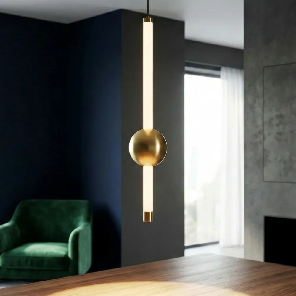 Lampade A Sospensione-Selezionato da Mazzolaluce Lampada a sospensione moderna oro ottone led 6w 2300k 3000k 4000k