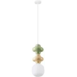 Lampade A Sospensione-Selezionato da Mazzolaluce Lampada a sospensione moderna ceramica verde giallo pastello
