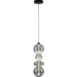 Lampade A Sospensione-Selezionato da Mazzolaluce Lampada a sospensione moderno led verticale in vetro fume