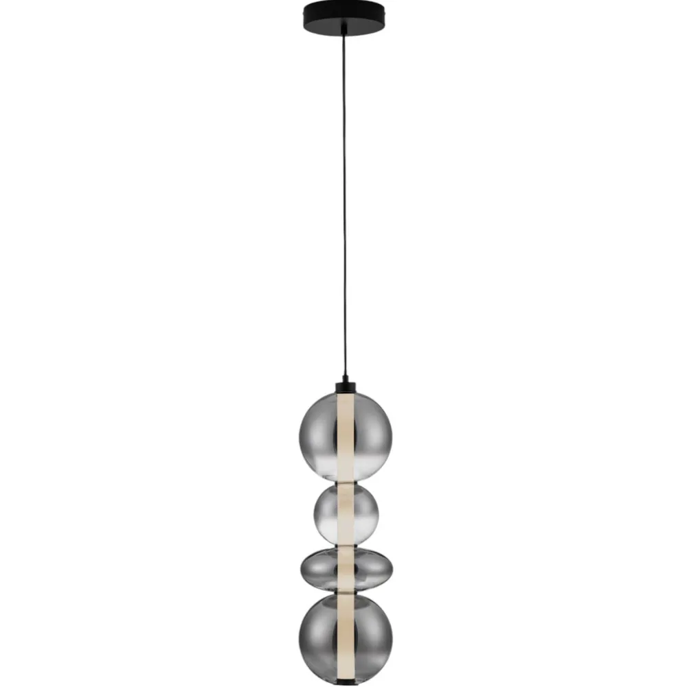 Lampade A Sospensione-Selezionato da Mazzolaluce Lampada a sospensione moderno led verticale in vetro fume