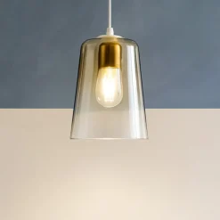 Lampade A Sospensione-Top Light Lampada a sospensione moderna vetro ambrato