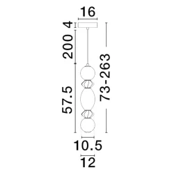 Lampade A Sospensione-Selezionato da Mazzolaluce Lampada a sospensione moderna led 3000k vetro ceramica