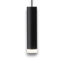 Lampade A Sospensione-Selezionato da Mazzolaluce Lampada a sospensione nera cilindro led 5w 3000k