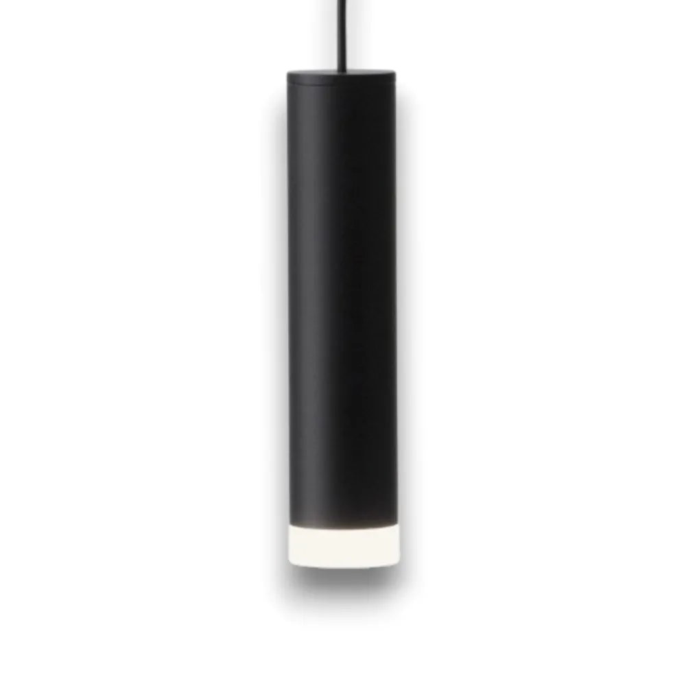Lampade A Sospensione-Selezionato da Mazzolaluce Lampada a sospensione nera cilindro led 5w 3000k