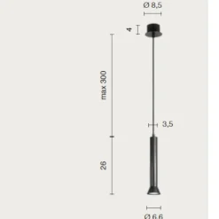 Lampade A Sospensione-Ondaluce Lampada a sospensione nera gu10 so lila pc
