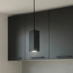 Lampade A Sospensione-Ondaluce Lampada a sospensione nera per isola cucina aloa pc