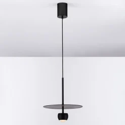 Lampade A Sospensione-Selezionato da Mazzolaluce Lampada a sospensione nera per tavolo soggiorno