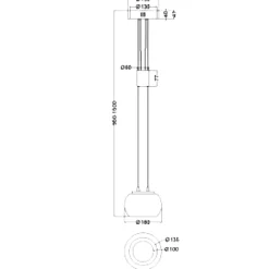 Lampade A Sospensione-Selezionato da Mazzolaluce Lampada a sospensione nero vetro fumè led 8w 3000k dimmerabile per isola