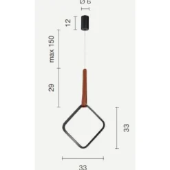 Lampade A Sospensione-Ondaluce Lampada a sospensione so regoli square led design moderna