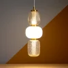 Lampade A Sospensione-Selezionato da Mazzolaluce Lampada a sospensione oro con vetri stile contemporaneo
