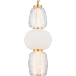 Lampade A Sospensione-Selezionato da Mazzolaluce Lampada a sospensione oro con vetri stile contemporaneo
