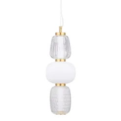 Lampade A Sospensione-Selezionato da Mazzolaluce Lampada a sospensione oro con vetri stile contemporaneo